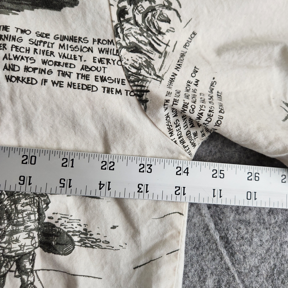 Combat Artist Collection US Army Afghanistan Shirt Men's Large Beige History USA - Picture 7 of 8